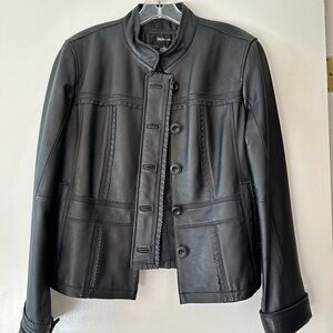 Style & Co. Black Leather Jacket